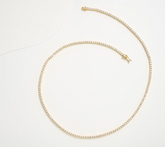 Diamonique x Kathy Levine Gold-Clad Silver Sterling Tennis Anyone Necklace